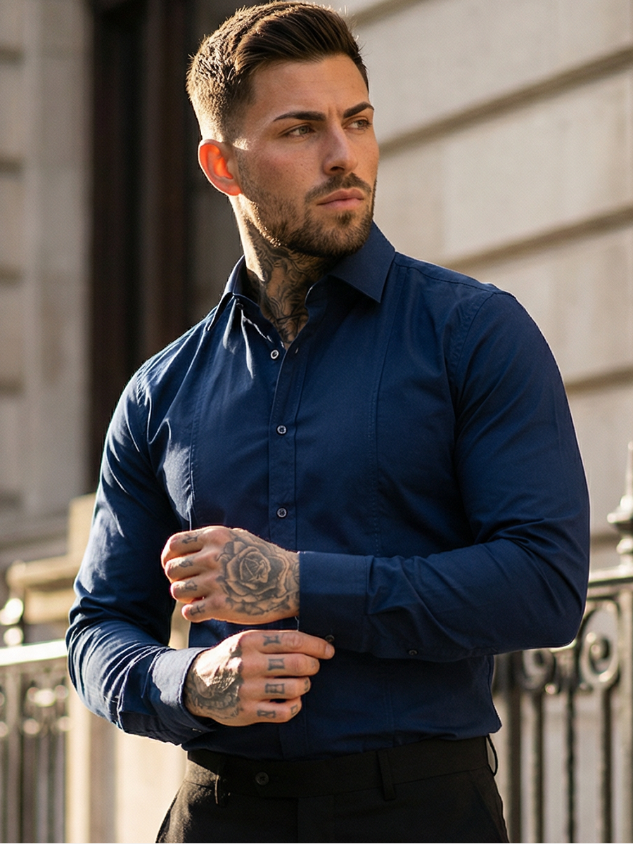 BULL - Camisa elegante de manga larga