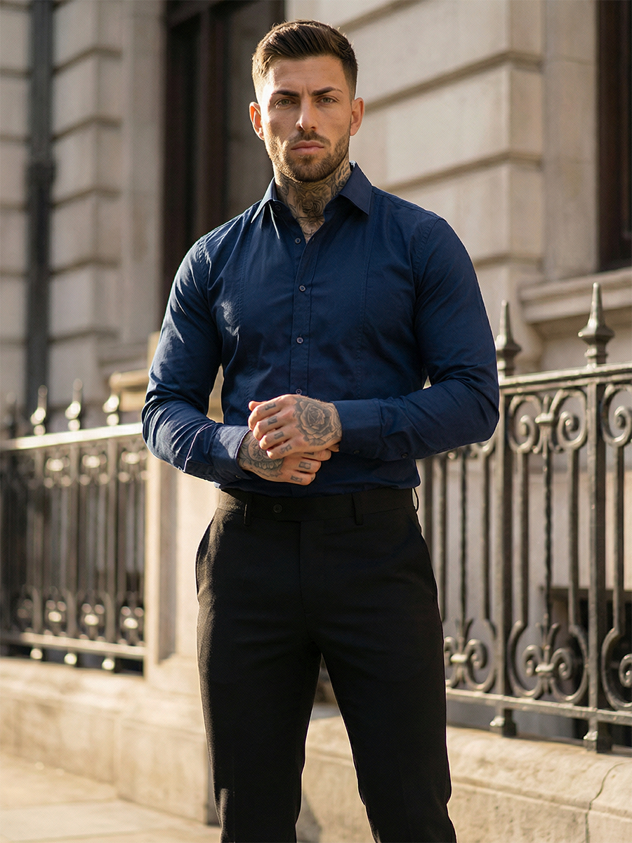BULL - Camisa elegante de manga larga
