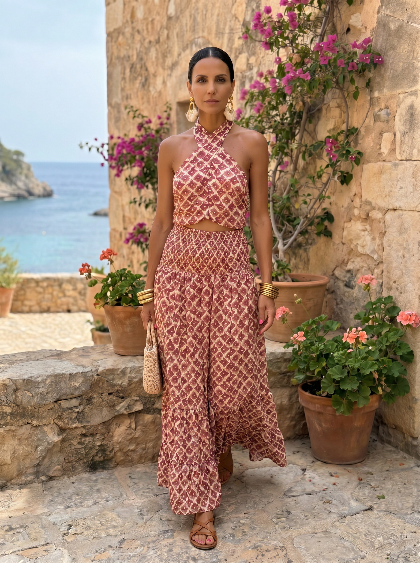 AMINA | CONJUNTO ELEGANTE CON DISEÑO DE HOMBROS DESCUBIERTOS